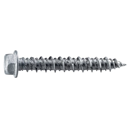Torquemaster Masonry Screw, 1/4" Dia., Hex, 1 3/4 in L, Stainless Steel 50 PK 54556